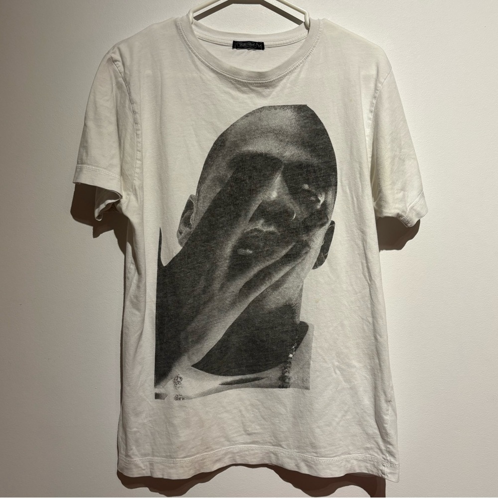 JAY Z T-Shirt 2009 Y2K Vintage White Medium Roc Nation Hip Hop Rap Graphic Print